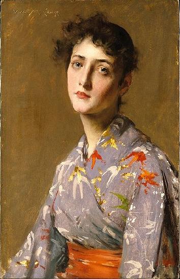 William Merrit Chase Girl in a Japanese Costume